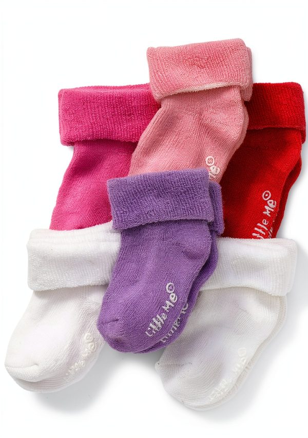 Little Me Baby Girls Ankle Socks Cotton Purple-1