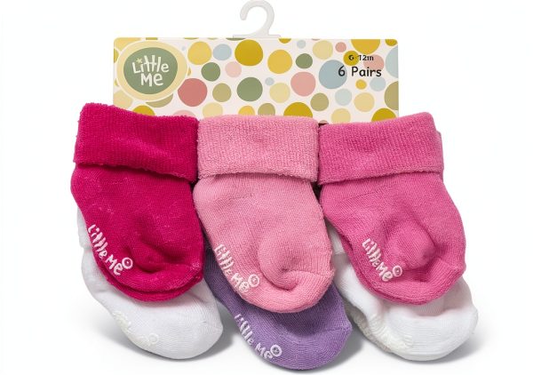 Little Me Baby Girls Ankle Socks Cotton Purple-2